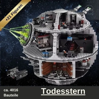 Klemmbausteine MOC  Star Wars  Todesstern + 21 Figuren , ca. 4016 Teile - Bild 1 von 4