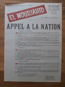 JOURNAL EL MOUDJAHID N°66 du 20 Juin 1960 Guerre d'Algérie sur 8 pages - Foto 1 di 7