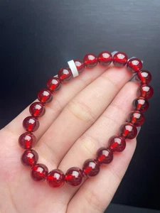 8mm Natural Garnet Bead Bracelet Reiki Crystal Quartz Healing Decorate 1pc - Picture 1 of 6