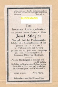 Sterbebild Feldeisenbahn Maschinen Abteilung 12 Leposavić Serbien 1944 - Bild 1 von 3