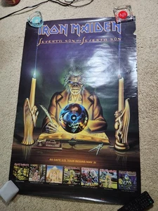 Póster promocional original de la gira Iron Maiden Seventh Son 1988🎵🎶🤘🔥 - Imagen 1 de 10