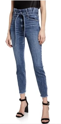 Обтягивающие джинсы Alice and Olivia в хорошем бумажном пакете на талии строго деловой размер 28 - Изображение 1 из 4