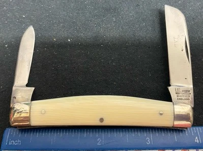 Cuchillo de medio Congreso I-XL George Wostenholm, asas de celuloide en cascada Foto 1 de 4