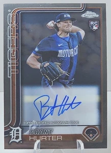 2025 Topps Chrome Brant Hurter #RA-JN BHU RC Auto Detroit Tigers - Picture 1 of 2
