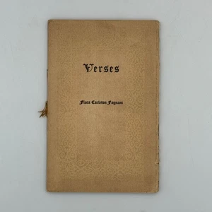 Verses by Flora Carleton Fagnani Softcover VTG 1908 Poetry Rare Good Condition - Picture 1 of 6