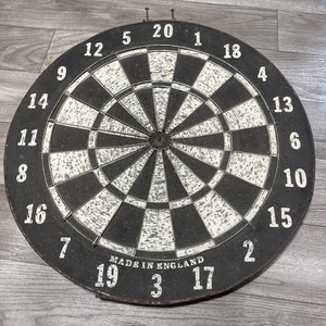 Vintage Double Sided Dartboard Baseball Board Made in England 17” Very Used - Picture 1 of 10