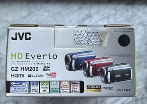 NEW Open Box JVC Everio HD Camcorder GZ-HM200BU W/SD Cards No CHARGER BATTERY - Picture 1 of 7