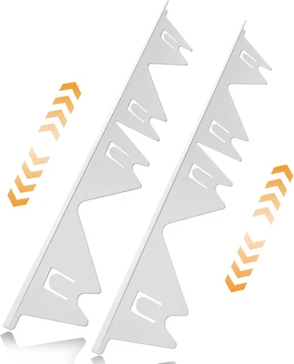 Stove Gap Covers Stainless Steel 2PK Stove Gap Filler Retractable Length White - Image 1 of 4