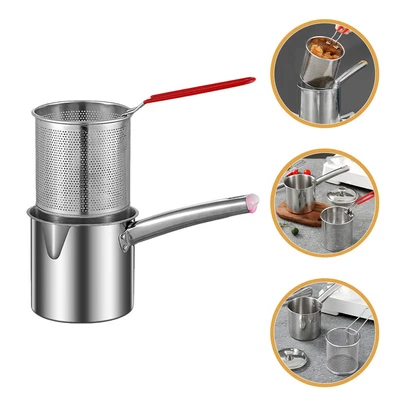  Cestello Per Friggere Pentola Friggitrice Con in Acciaio Inossidabile - Immagine 1 di 4