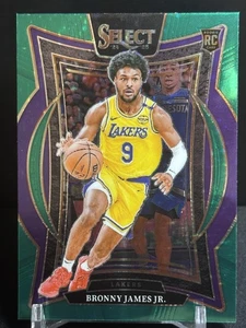 Bronny James Jr 2024 Panini Select #90 Green Stars Prizm RC Los Angeles Lakers - Bild 1 von 2