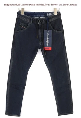 Pantalones de mezclilla para hombre DIESEL Krooley CB-NE 069HY W26 azul jogg sudor elástico cónico Foto 1 de 4