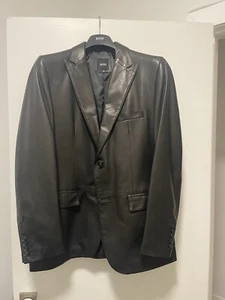 Hugo Boss - Leather Jacket Size US 44R - Picture 1 of 5