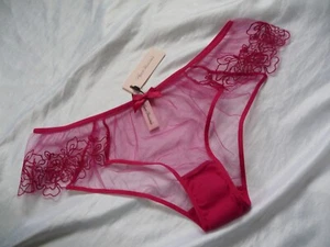 14, Agent Provocateur Juni brief, pink & red mesh, AP size 5, NEW - Picture 1 of 12