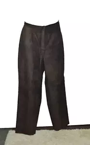 INC Genuine Leather soft high quality Suede Dark Brown Women's Pants Size 14 - Bild 1 von 8