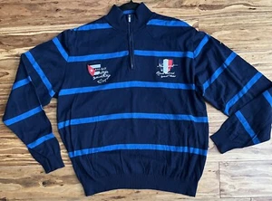 Maglione Paul & Shark Royal Yacht Club 1/4 Zip Striscia Newport Blu Taglia L Italia - Foto 1 di 10
