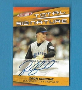 2005 Topps Total Total Signatures ZACH GREINKE Auto Autograph, KC Royals #TS-ZG - Picture 1 of 2