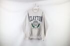 Vintage 90er Jahre Herren XL Spell Out Clayton Neu Jersey Rundhalsausschnitt Sweatshirt grau USA