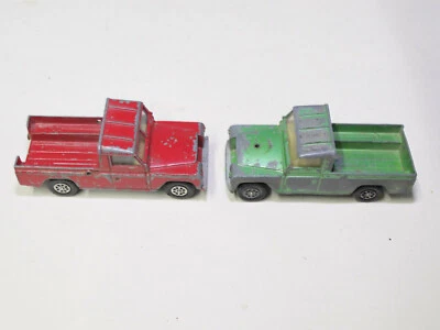 2 X CORGI WHIZZWHEELS 109" 2A LANDROVERS  PLAYWORN  - Image 1 of 4