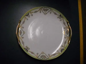 DE COLECCIÓN PINTADO A MANO NIPÓN 9 1/2" CADENA DE FLORES BANDEJA PARA SERVIR PLATO JAPÓN - Imagen 1 de 1