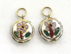 Colgantes/colgantes de oro amarillo de 10 quilates Cloisonne - Imagen 1 de 2