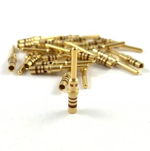 50x M39029/4-111 Milspec 20-16 AWG Gold Solid Pin Male Contact Terminal - Picture 1 of 1