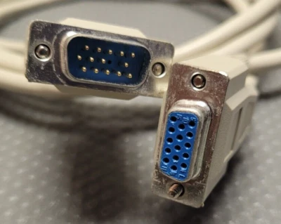 VGA Extender Cord - M to F - 14 Pin - 6ft - Gray - Image 1 of 3