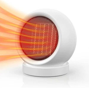 Desk Heater,600W Energy Efficient Space Heater for Indoor Use,PTC Ceramic WHITE - Picture 1 of 7