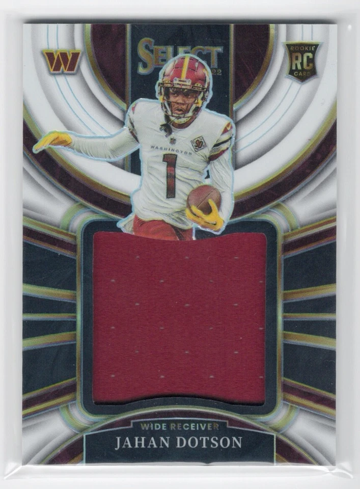 2022 Panini Select Jumbo Swatch Jahan Dotson #/75 Rookie Jersey Card RC - Image 1 of 3