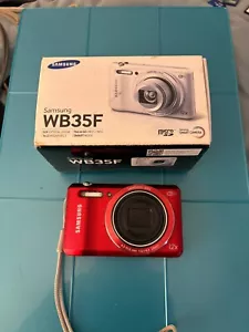 Samsung WB35F-WI-FI-RED-16.2 MP-Digital Camera-SD Card-Charger-USB Wire-Mint-Box - Picture 1 of 19