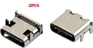 2PCS  USB Type C 3.1 Socket 16Pins Female Solder Connector Jack Port - Picture 1 of 6