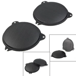 Pair Front Mesh Speaker Grills Black For Harley Electra Glide 2014-2018 2015 16 - Picture 1 of 10