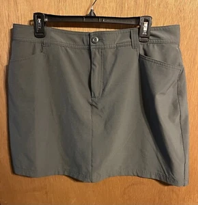 Eddie Bauer Hiking Skort Womens Size 14 Gray Skirt Shorts Lined Stretch Outdoor - Picture 1 of 6