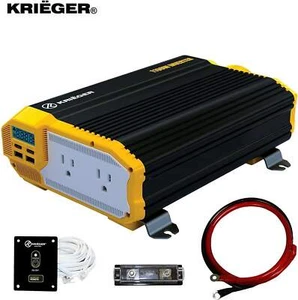 Inversor de potencia KR1100 KRIEGER 1100 vatios 12 V tomas de CA dobles 110 V - Imagen 1 de 4