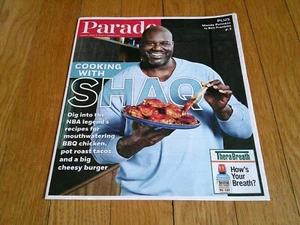 Shaquille O'Neal Collectible Newspaper Article Parade Magazine 2022 Shaq Recipes - Picture 1 of 4