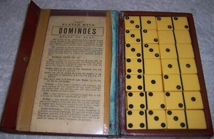 Vintage Butterscotch Bakelite Dominoes Set - Picture 1 of 3