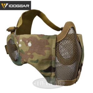 IDOGEAR Tactical Half Face Foldable Mesh Mask Protective Hunting Gear Paintball - Picture 1 of 20