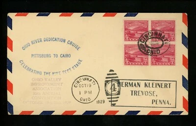 US FDC #681 Valley Improvement M-5 1929 Cincinnati OH Ohio River Canal 1st - Image 1 of 2