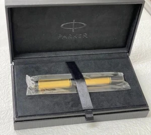 PARKER Duofold International Gold plate Roller Ballpoint Pen wz/Box Super Rare - Picture 1 of 4