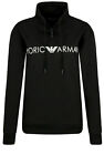 EMPORIO ARMANI Black Graphic Armani Chest Logo Long Sleeve Sweater Size M BNWT