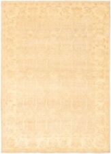 Traditional Hand-Knotted Bordered Carpet 6'2" x 9'1" Wool Area Rug