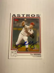 Houston Astros TIM REDDING Signed Card - Picture 1 of 1