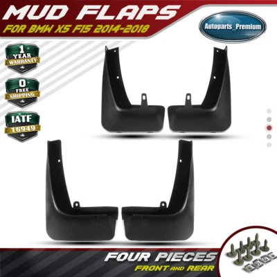 4x Splash Guards Mud Flaps Front&Rear for BMW X5 F15 2014-2018 w/o Running Board - Imagem 1 de 4
