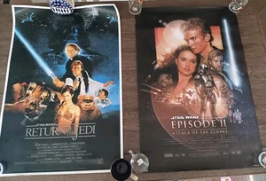 Star Wars Lot of 2 Movie Posters Return of Jedi & Attack of Clones Ep II 24 X 36 - Picture 1 of 24