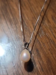 18" STERLING SILVER Necklace King Neptune Pearl Pendant - Picture 1 of 6