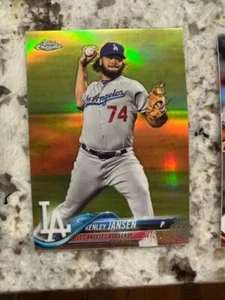 2018 TOPPS CHROME REFRACTOR PARALLEL CARD LA DODGERS KENLEY JANSEN #91 - Picture 1 of 1