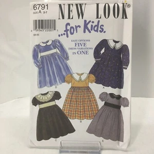 Abito NUOVO LOOK per bambini modello da cucire facile senza taglio 6791 taglia A 2-7 - Foto 1 di 3