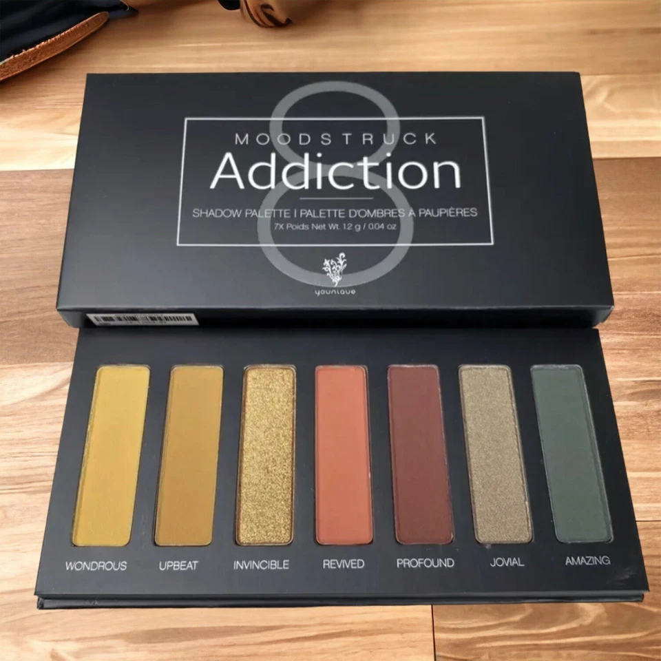 Younique Moodstruck ADDICTION PALETTE 8 Eyeshadow GOLD GREEN ORANGE YELLOW New - Image 1 of 1
