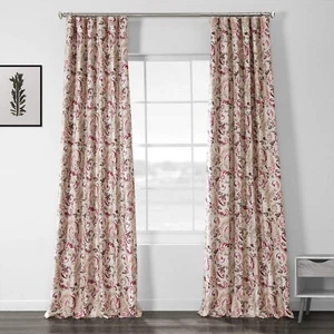 HPD Half Price Drapes BOCH-DLN1919-108 Printed Linen Textured Curtain (1 Pane... - Picture 1 of 9