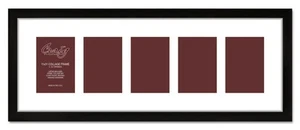 Craig Frames 1WB3 Contemporary 5 Photo Collage Frame with 5 5x7 Openings, 2" Mat - Picture 1 of 7