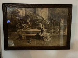 Litografía monocromática vintage Henry Gordon casa de perros gregorianos - Imagen 1 de 5